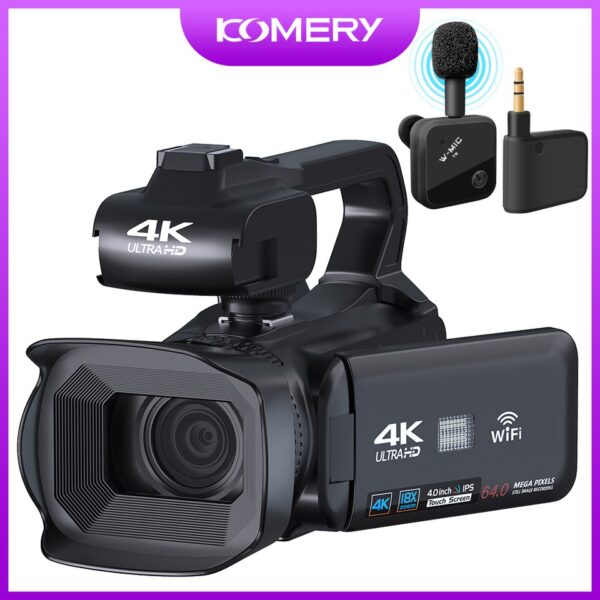 KOMERY YouTube Camcorder 4K Ultra HD camera Camcorders 64MP Streaming Camera 4.0"Touch Screen Digital Video Camera - Image 10