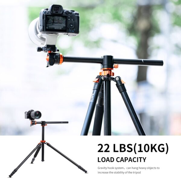 K&F Concept SA254T1 93 Inch  Camera Tripod 4 Section Aluminium Detachable Tripod with 360 Degree Ball Head Quick Release Plate - Image 5