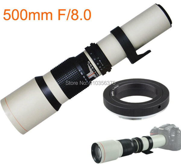 JINTU 500mm/1000mm f/8 Manual Telephoto Lens for Canon EOS 80D 90D Rebel T3 T3i T4i T5 T5i T6 T7 T6i T6s T7i SL1 SL2 60D - Image 4