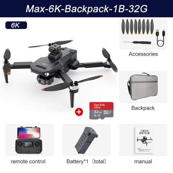 New GPS Drone 4K Profesional 8K HD Camera 3-axis anti-shake Gimbal Obstacle Avoidance aerial photography aircraft Quadcopter - Image 6