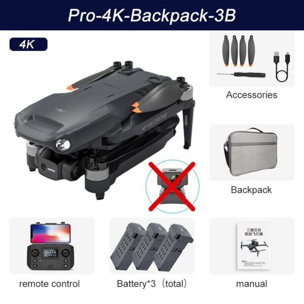 New GPS Drone 4K Profesional 8K HD Camera 3-axis anti-shake Gimbal Obstacle Avoidance aerial photography aircraft Quadcopter - Image 2